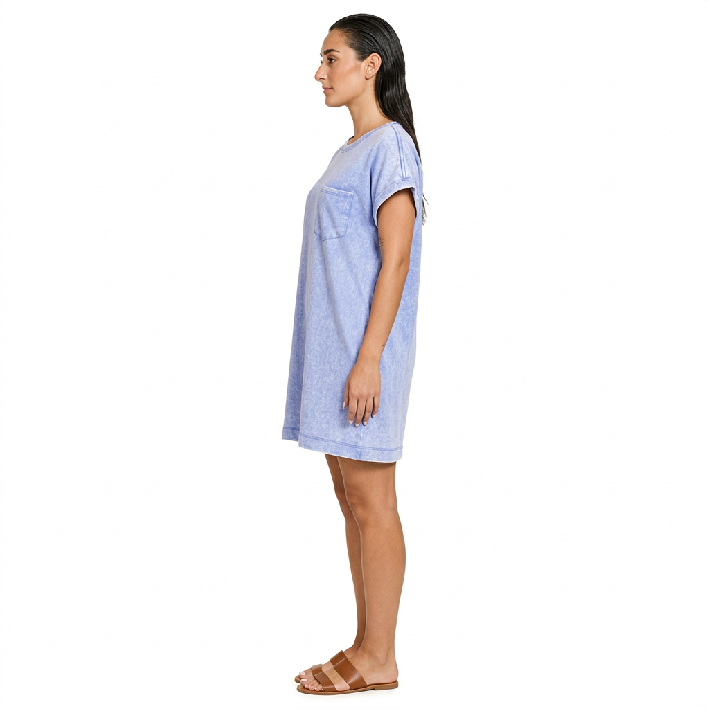 Zaria Women's T-Shirt Dress | Washed Premium Cotton, Relaxed Fit