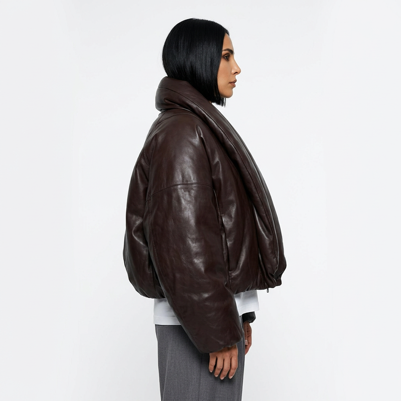 Willa Women's Jacket | Faux Leather, Oversized Fit