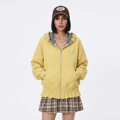 Sweat à capuche pour femme Evelyn | Broderie Y2K, mélange coton