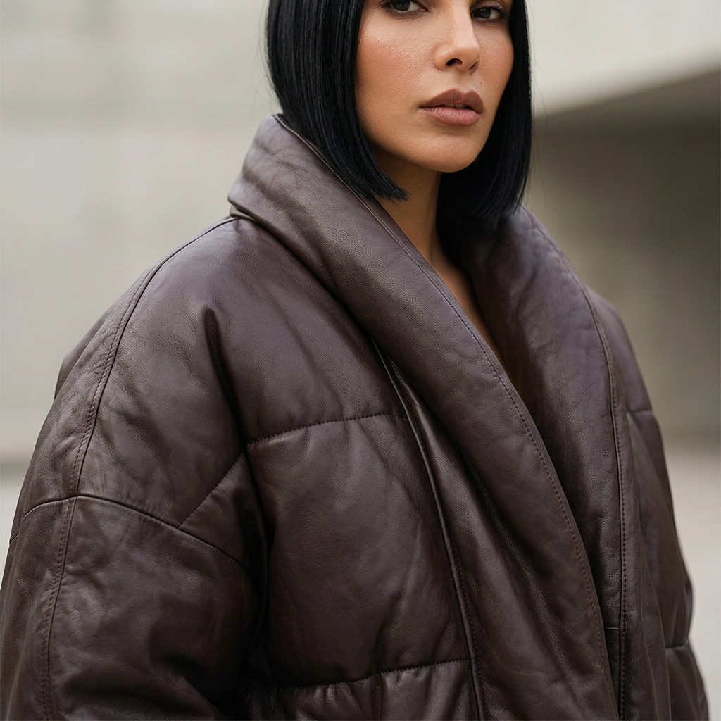 Willa Women's Jacket | Faux Leather, Oversized Fit