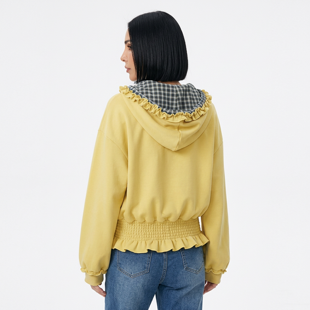 Sweat à capuche pour femme Evelyn | Broderie Y2K, mélange coton