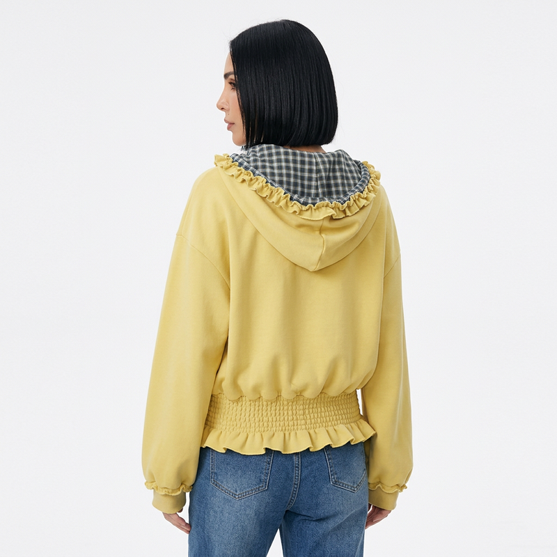 Sweat à capuche pour femme Evelyn | Broderie Y2K, mélange coton