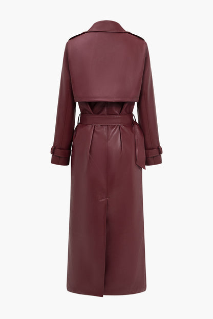 Camille Women's Trench Coat - fabric and finish detail