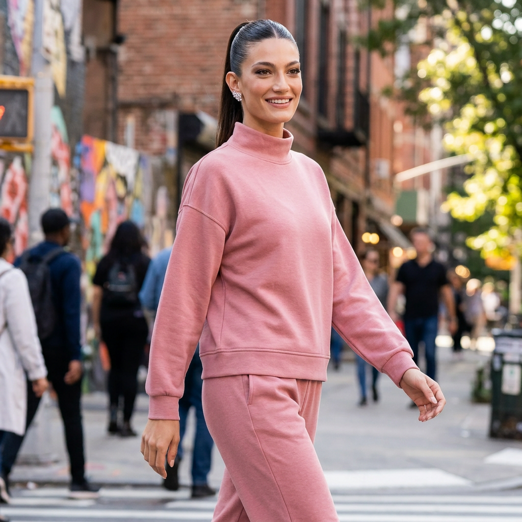 Zia Women's Scuba Jogger Set | Half-Zip Pullover, Premium Knit