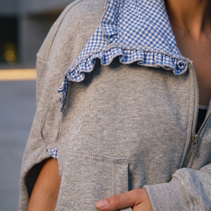 Sweat à capuche pour femme Evelyn | Broderie Y2K, mélange coton