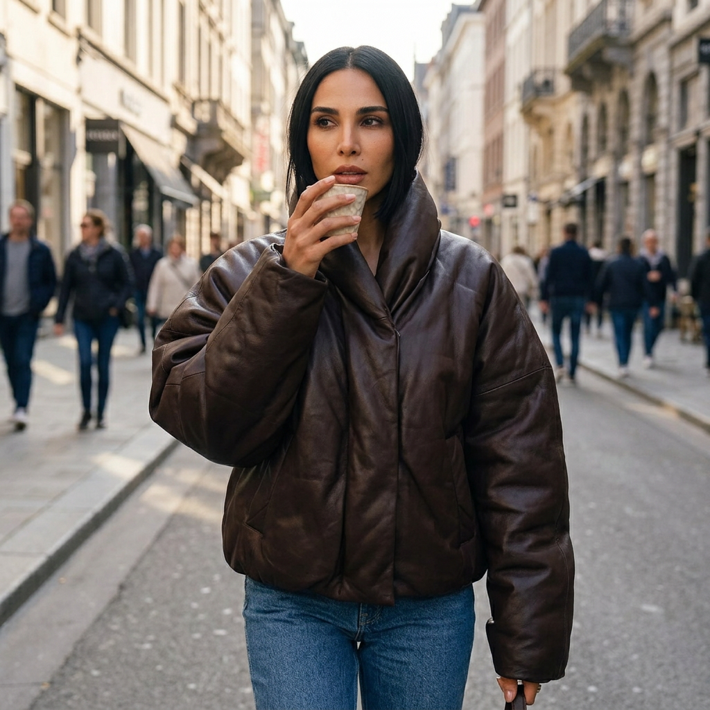 Willa Women's Jacket | Faux Leather, Oversized Fit