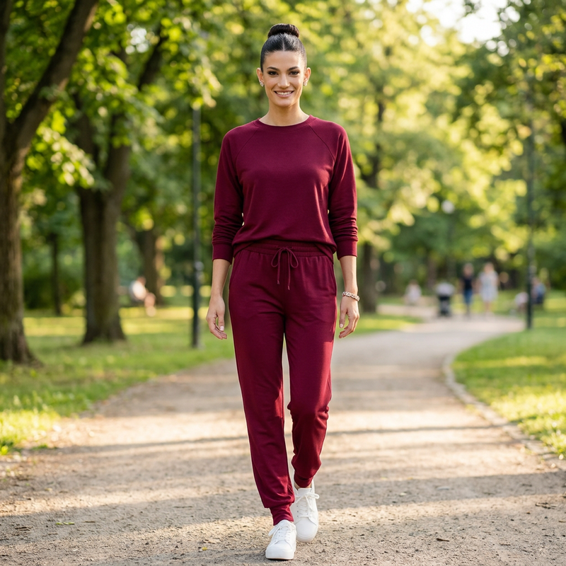 Sasha Women's Lounge Set | Raglan Sleeve, Round Neck