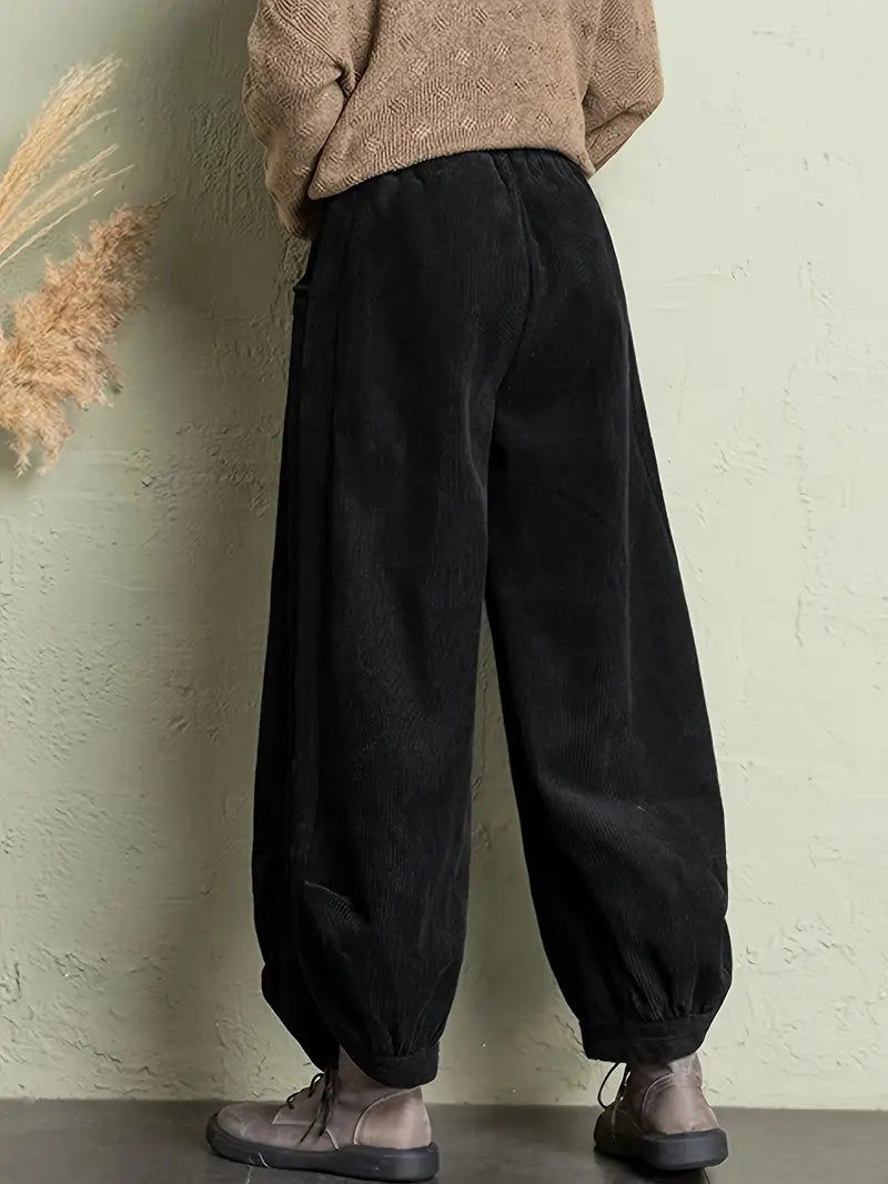 Noor Women's Corduroy Pant - flat lay