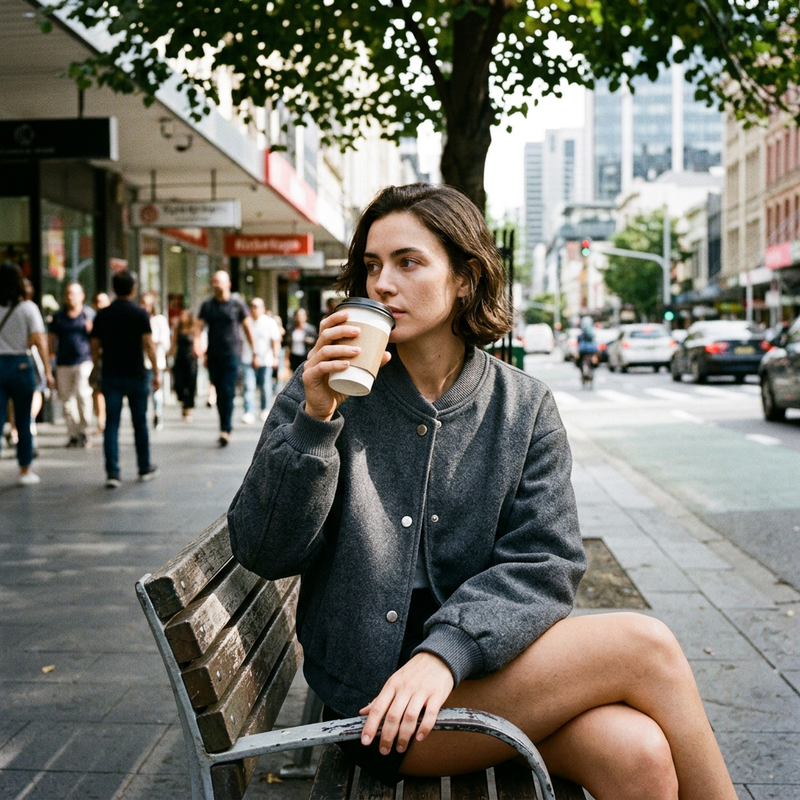 Mila Women's Jacket | Cropped Tweed Bomber, Stylish Design