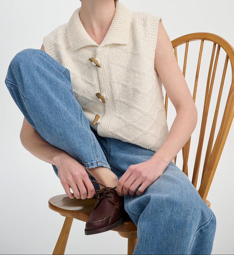Ottilie Women's Vest - fabric and finish detail