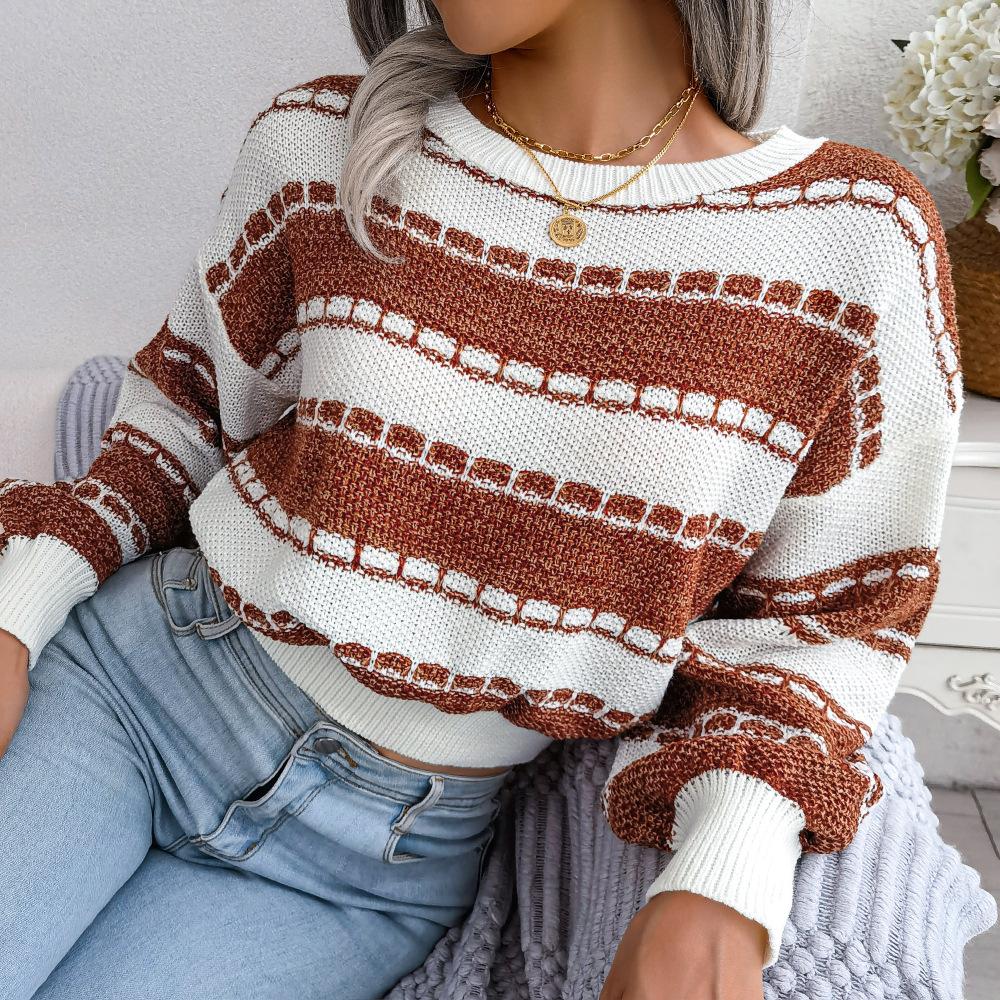 Clara Women's Striped Sweater - styled view