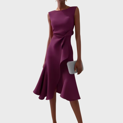 Anouk Women's Asymmetric Midi Dress - flat lay