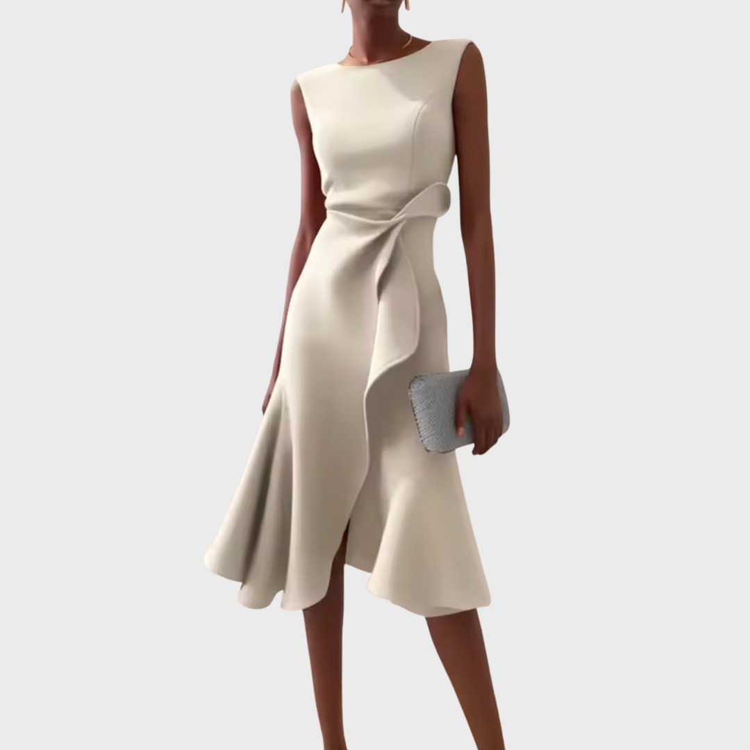 Anouk Women's Asymmetric Midi Dress - styled view