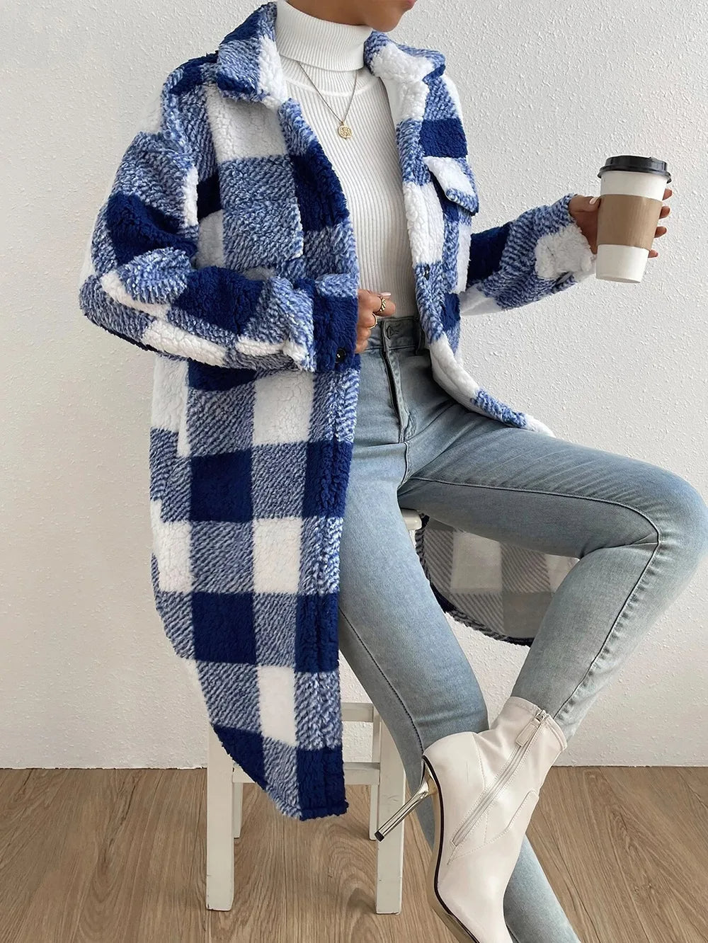 Ottilie Women's Plaid Jacket - front view