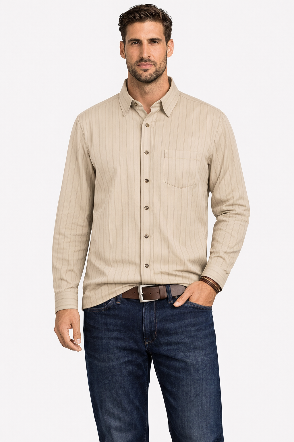Kester Men's Striped Shirt - front view