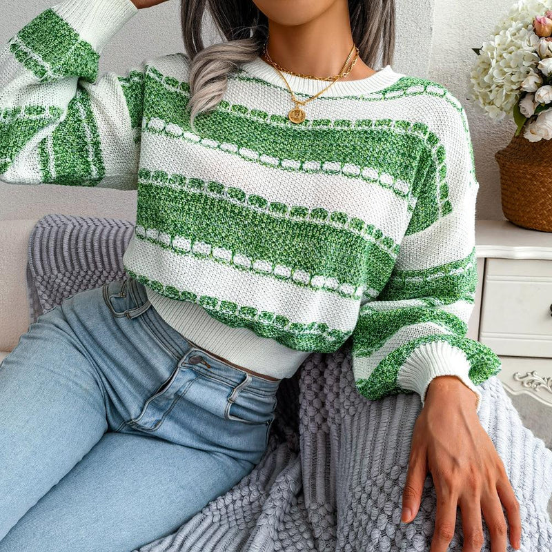 Clara Women's Striped Sweater | Crewneck