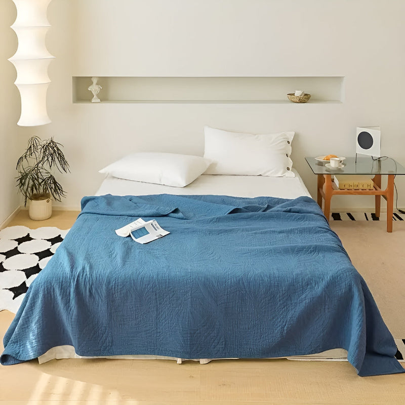 Meadow Soft Leaf Cotton Blanket | Cotton, Year-Round