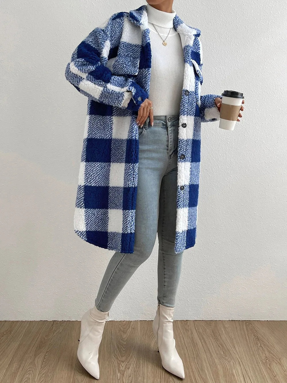 Ottilie Women's Plaid Jacket - styled view