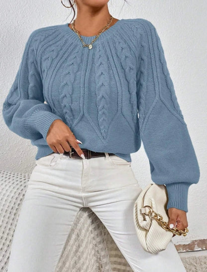 Beatrix Women's Cable Knit Sweater - front view