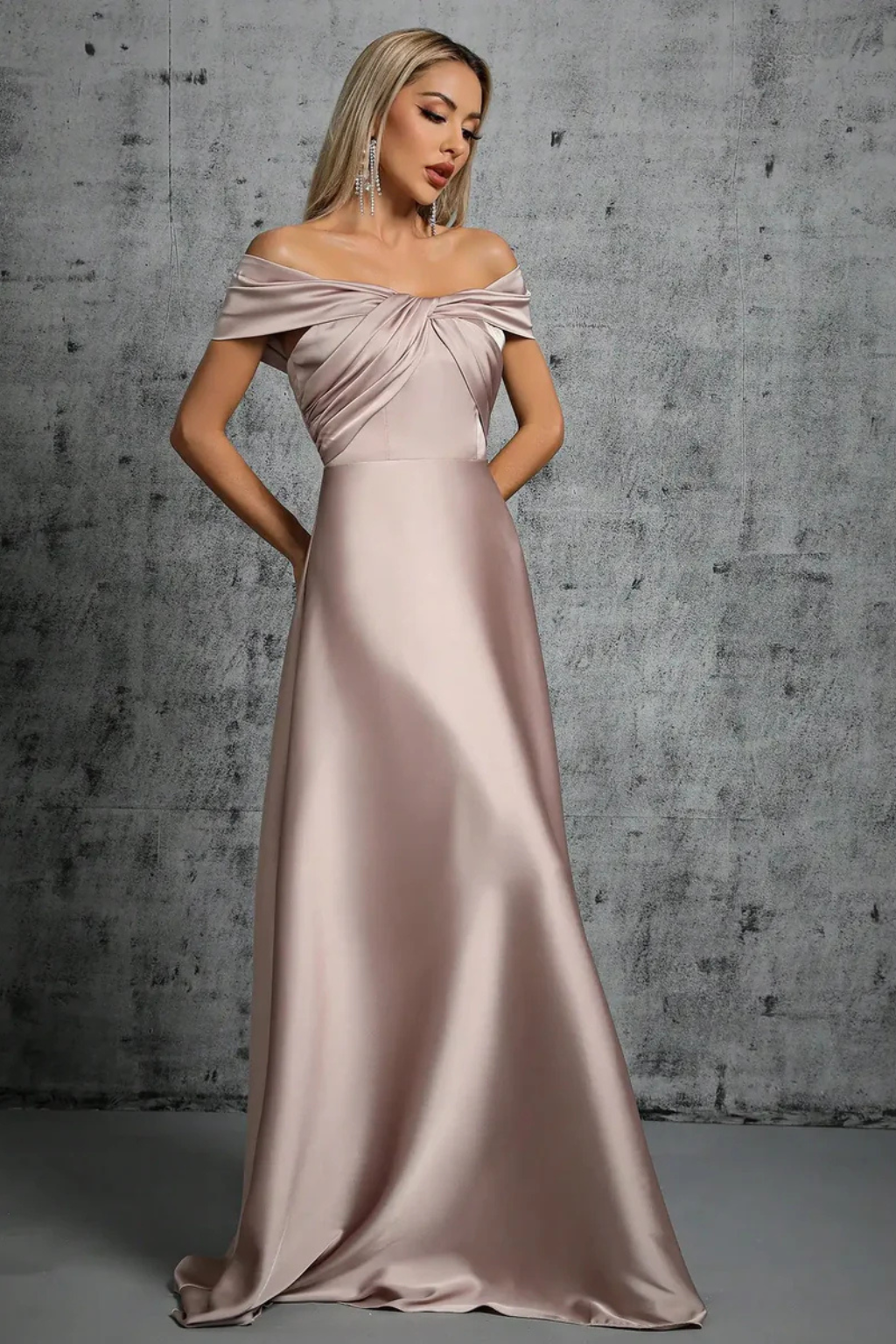 Mabel Women's Pleated Maxi Dress - flat lay