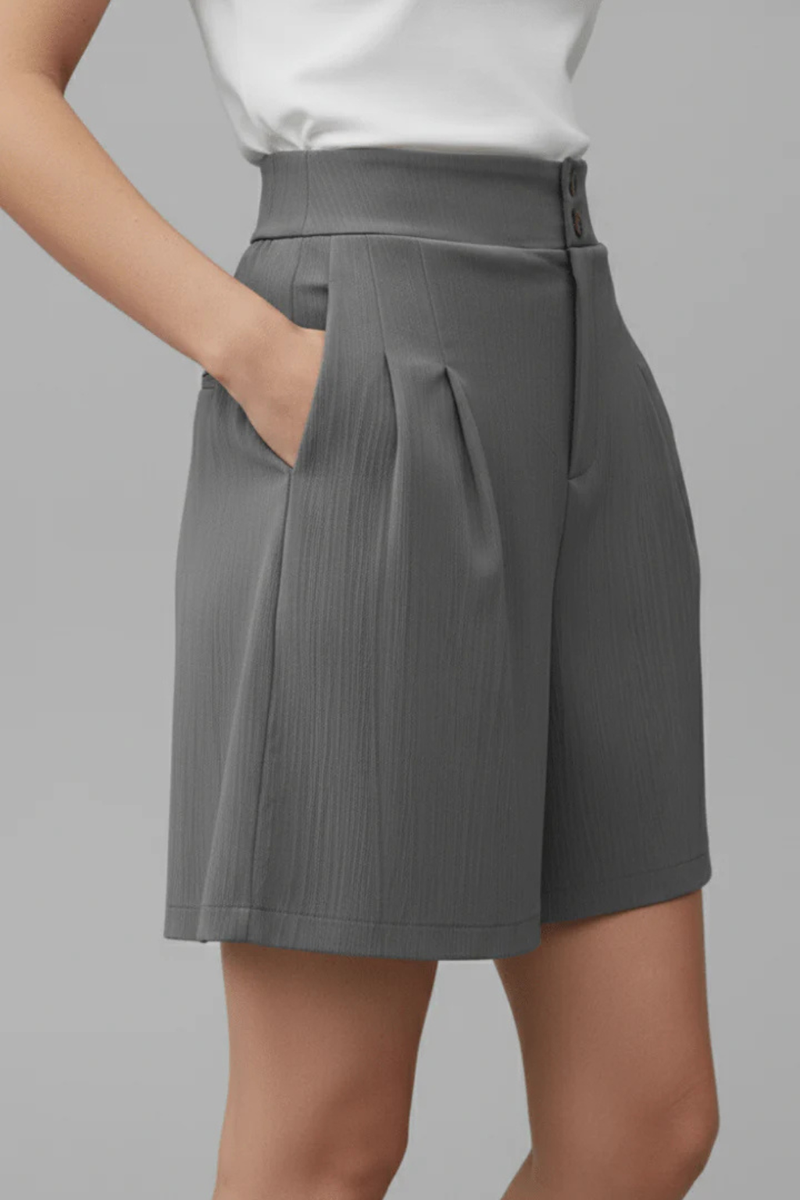 Greta Women's Pleated Shorts - back view