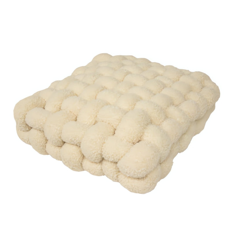 Plush Woven Knot Boucle Cushion | Bouclé, Plush