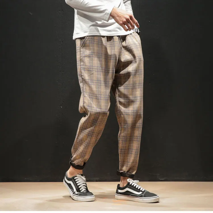 Ines Women's Plaid Trousers - styled view