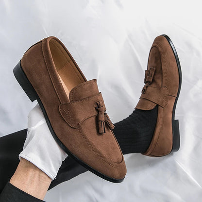 Fleur Women's Suede Loafers - front view