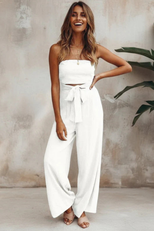 Ivy Women's Wide Leg Trousers - styled view