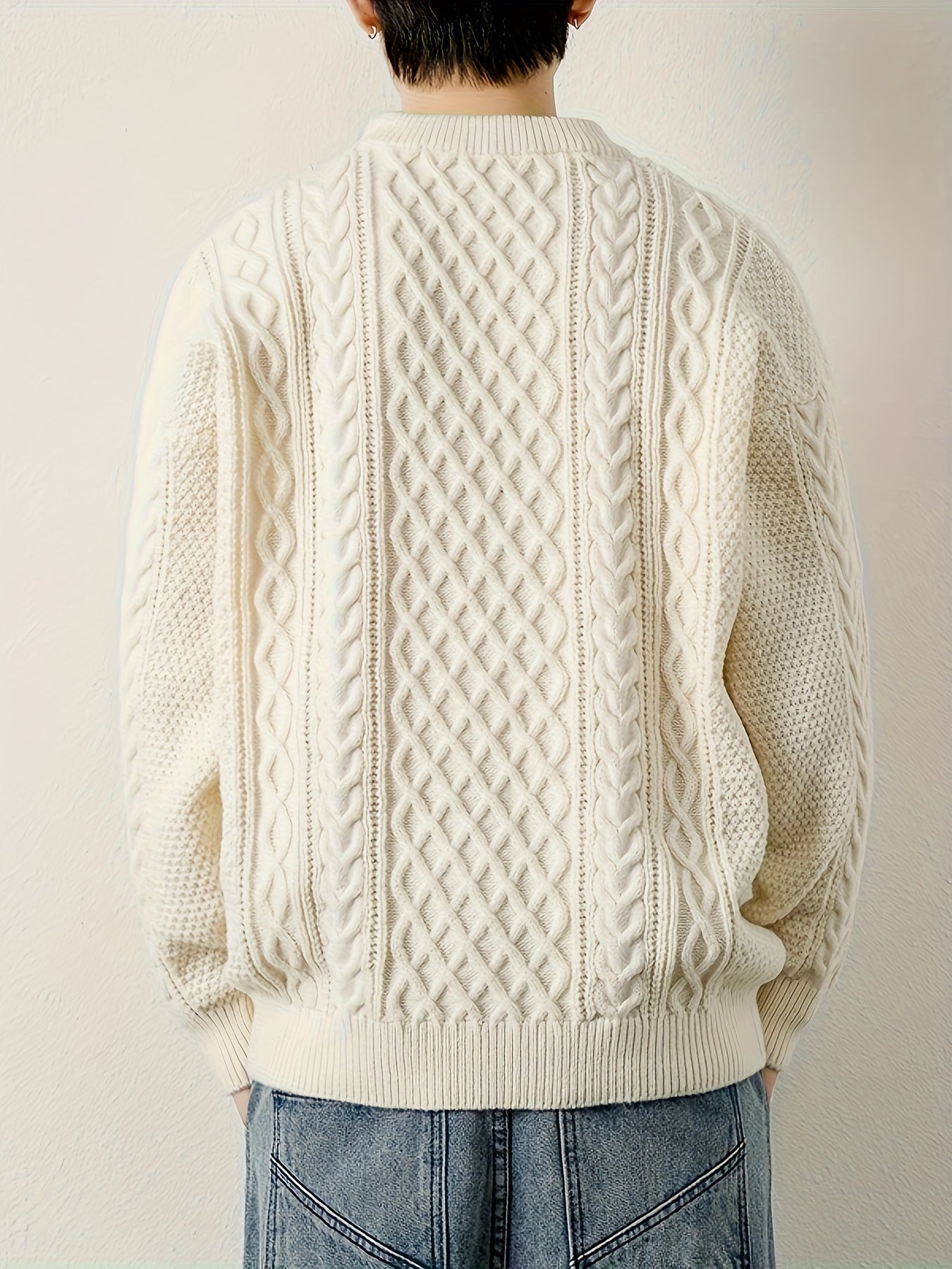 Rowan Women's Cable Knit Sweater - front view