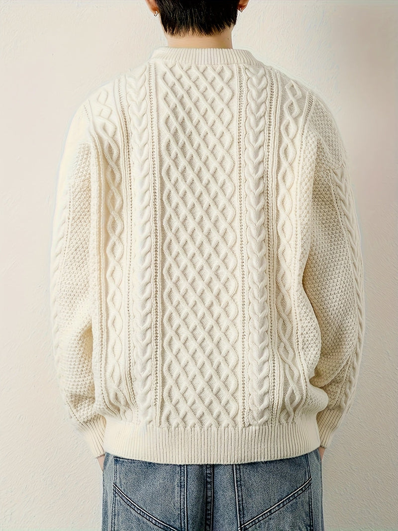 Rowan Women's Cable Knit Sweater - front view