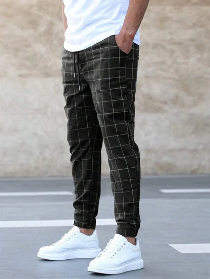 Ezra Men's Plaid Fit Pant - back view