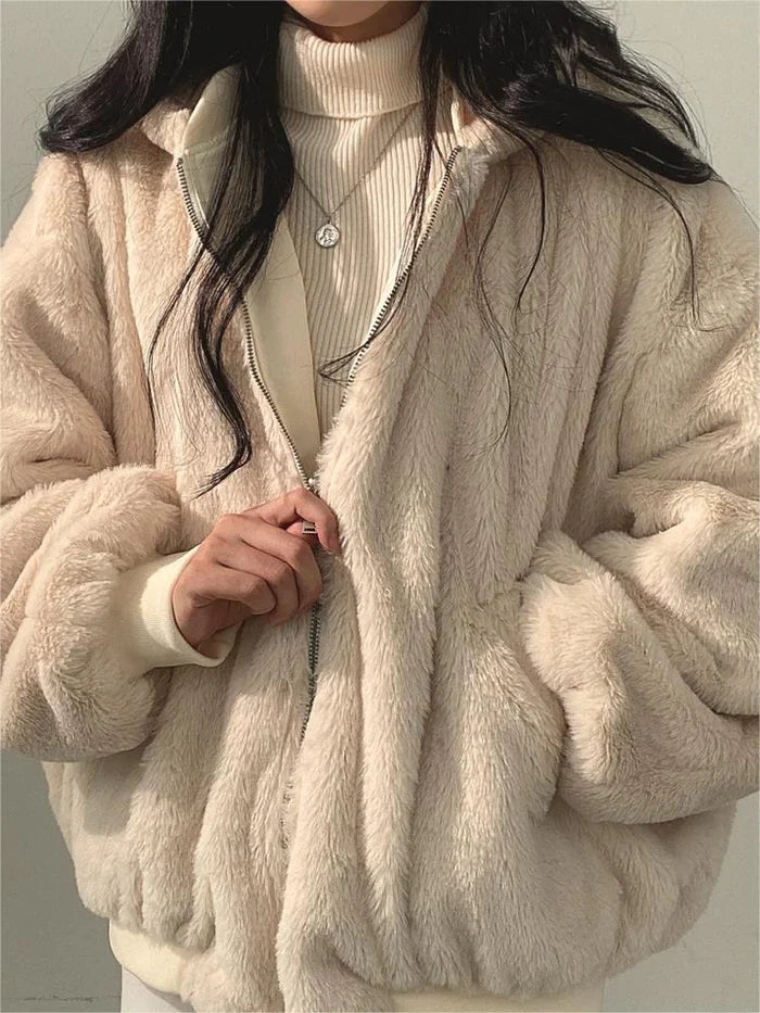 Elsie Women's Oversized Jacket - close-up detail