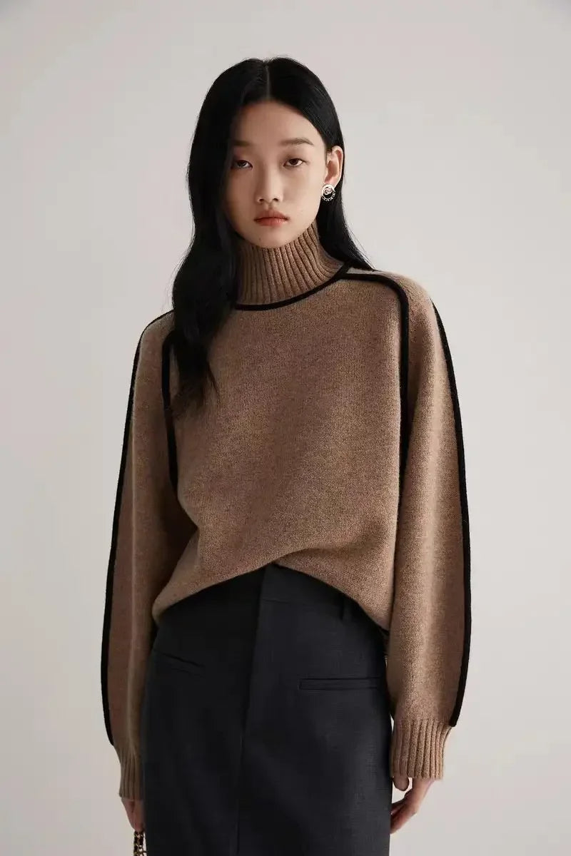 Juliette Women's Knit Turtleneck - styled view