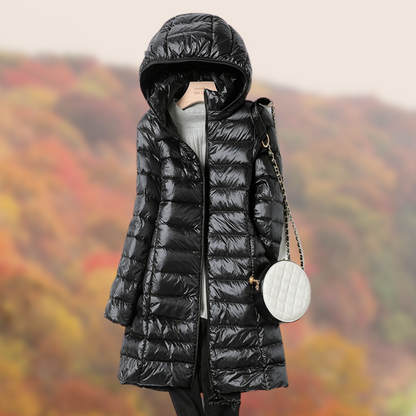 Cleo Women's Puffer Jacket - styled view