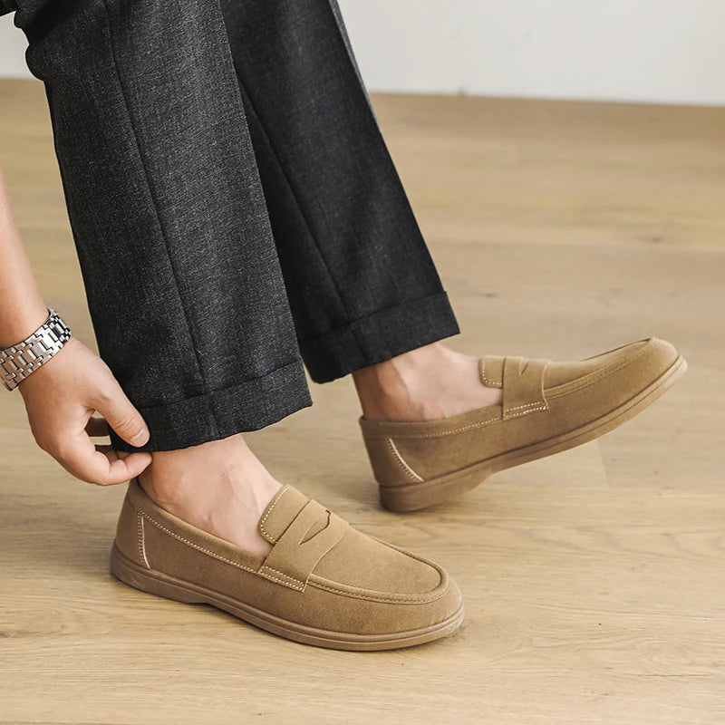 Odette Women's Suede Loafers - flat lay