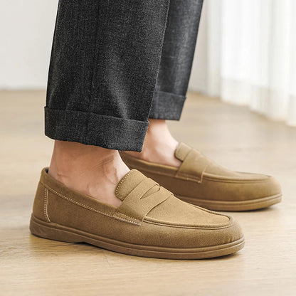 Odette Women's Suede Loafers - close-up detail