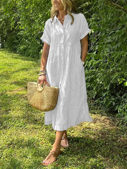 Selma Women's Striped Shirt - styled view