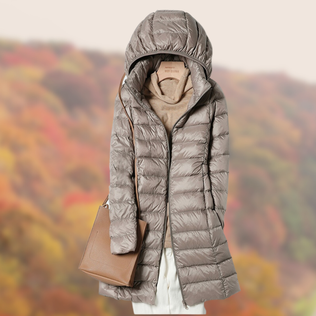 Cleo Women's Puffer Jacket - fabric and finish detail