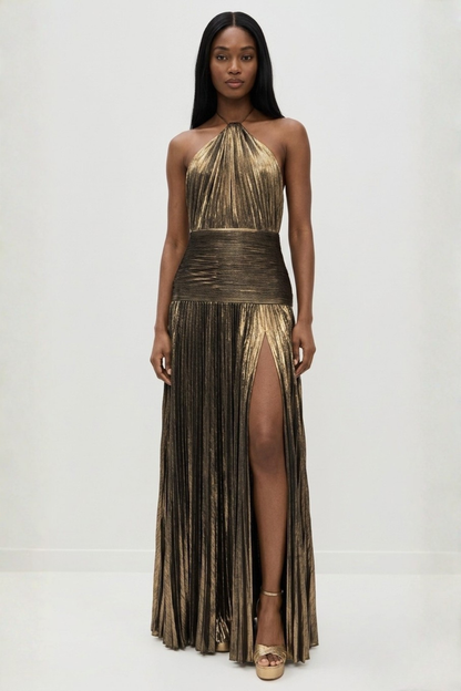 Rhea Women's Pleated Maxi Dress - close-up detail