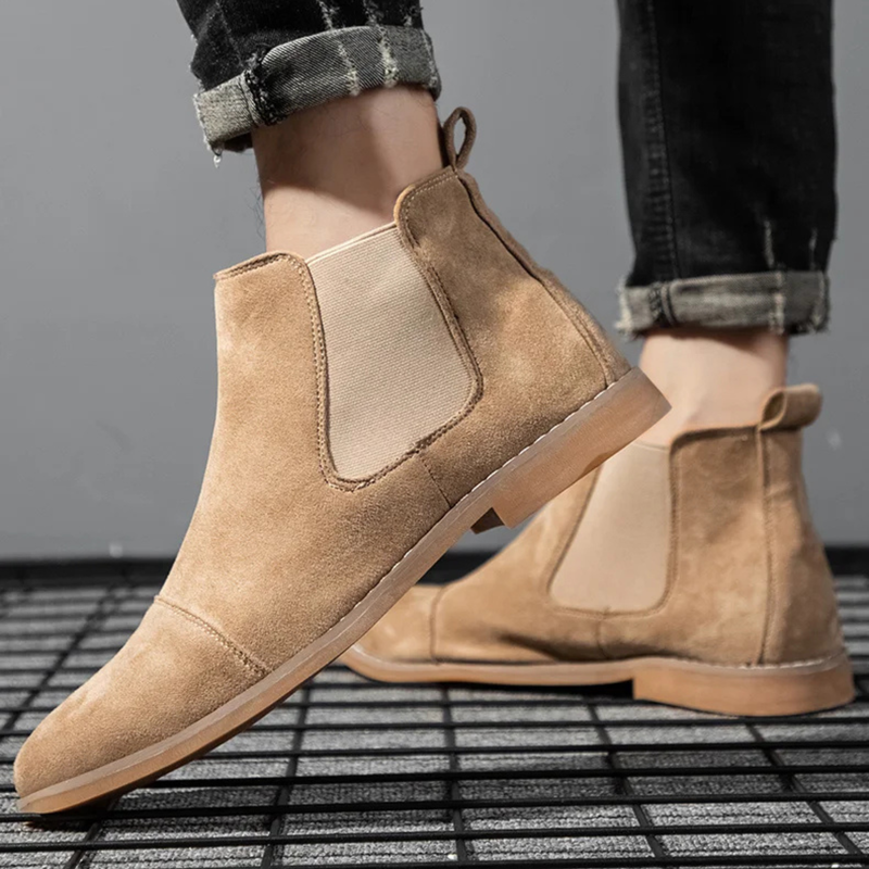 Vera Women's Suede Chelsea Boots - back view