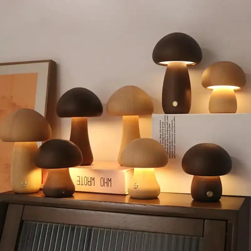 Ash LED Bedside Lamp | Mushroom
