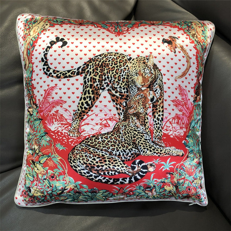 Ash Jungle Love Safari Cushion Cover | Soft Cover, Living Room