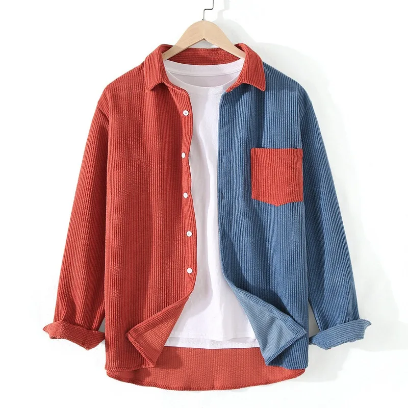 Dahlia Women's Corduroy Button-up | Navy, Rust
