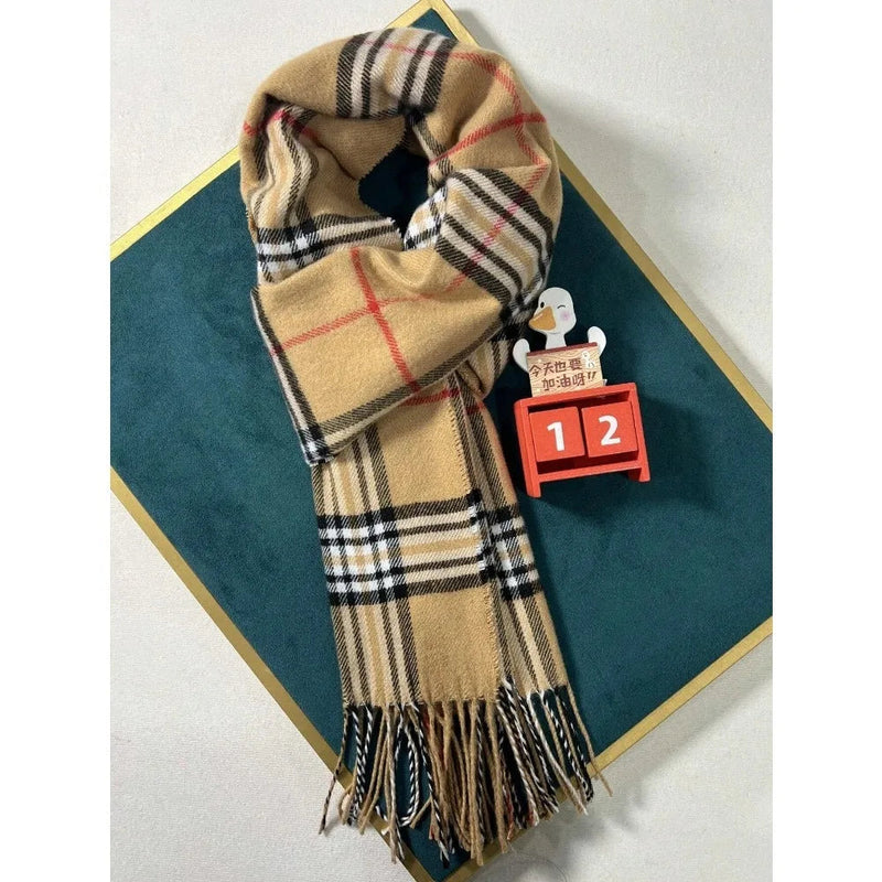 Juno Women's Plaid Scarf - back view