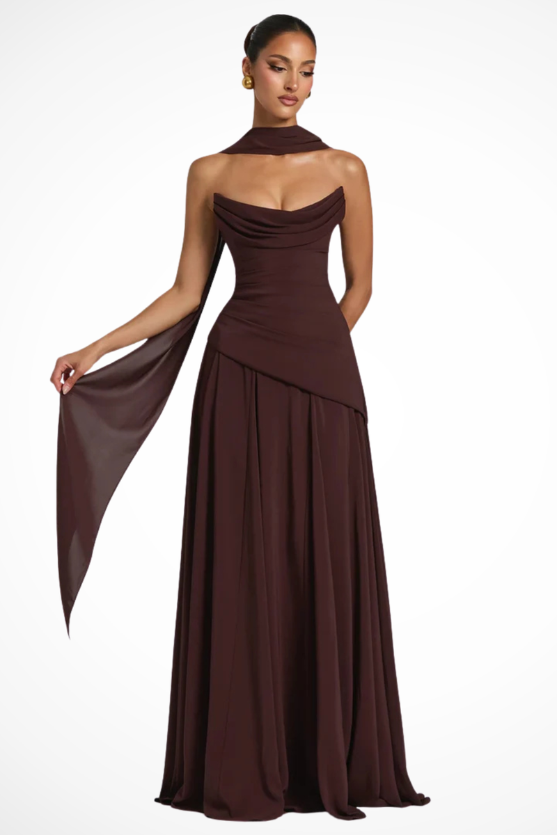 Paloma Women's Maxi Dress | Strapless, Cowl Neck