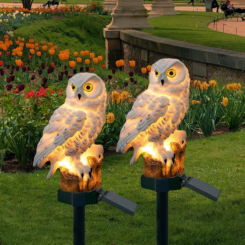 Solar Owl Garden Light