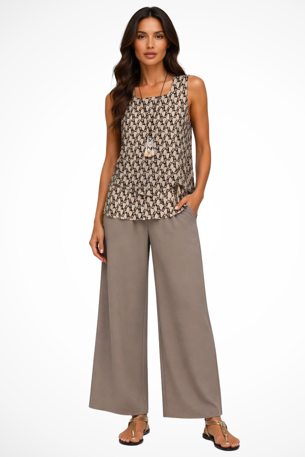 Sophie Women's Wide Leg Trousers - shown in use