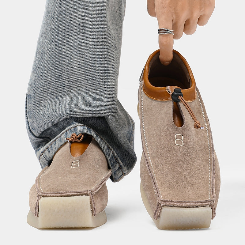 Soren Men's Adjustable Loafers | Suede, Slip, Square Toe