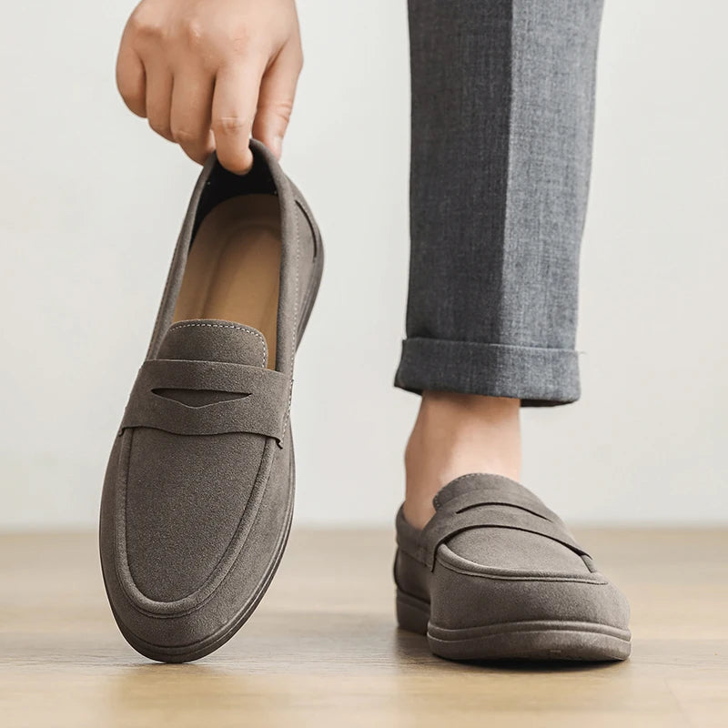 Odette Women's Suede Loafers | Black, Grey